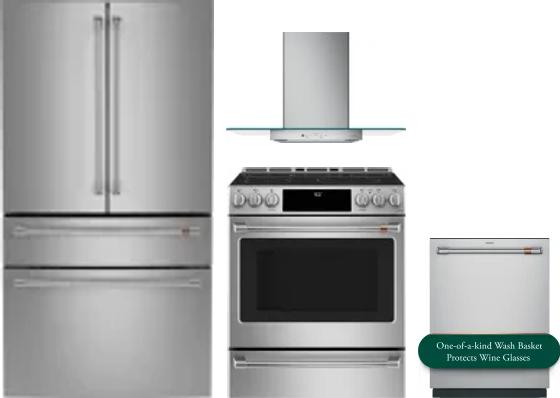 4 Piece Package Includes Refrigerator, Range, Hood And Dishwasher