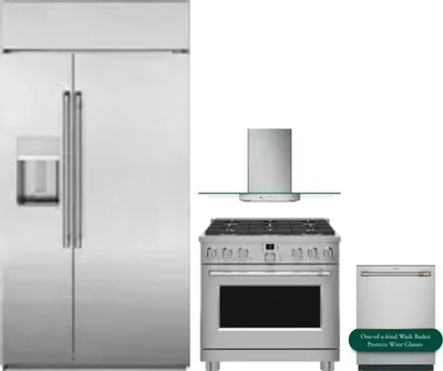 4 Piece Package Includes Refrigerator, Range, Hood And Dishwasher