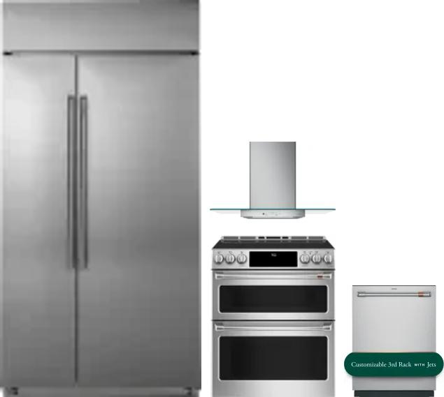 4 Piece Package Includes Refrigerator, Range, Hood And Dishwasher