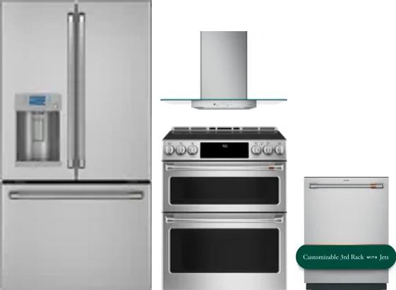 4 Piece Package Includes Refrigerator, Range, Hood And Dishwasher