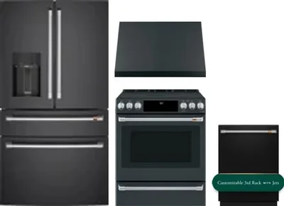 4 Piece Package Includes Refrigerator, Range, Hood And Dishwasher