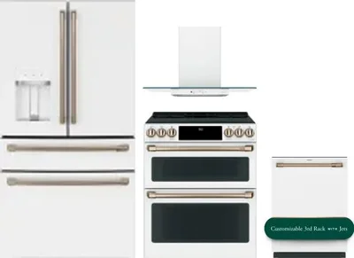 4 Piece Package Includes Refrigerator, Range, Hood And Dishwasher