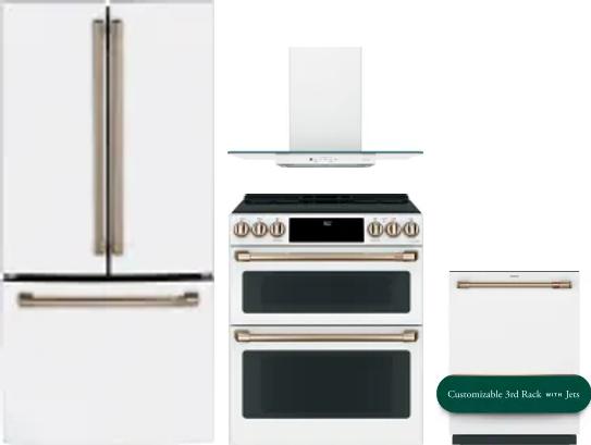 4 Piece Package Includes Refrigerator, Range, Hood And Dishwasher