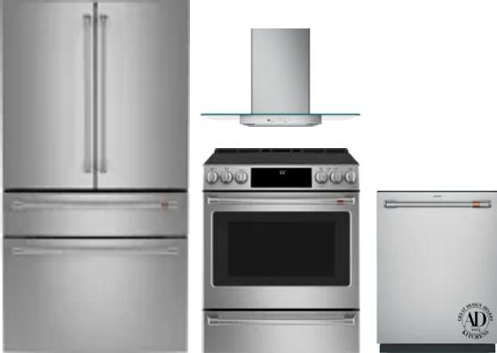 4 Piece Package Includes Refrigerator, Range, Hood And Dishwasher