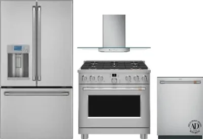 4 Piece Package Includes Refrigerator, Range, Hood And Dishwasher