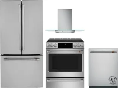 4 Piece Package Includes Refrigerator, Range, Hood And Dishwasher