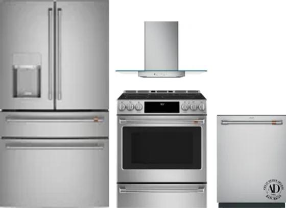 4 Piece Package Includes Refrigerator, Range, Hood And Dishwasher