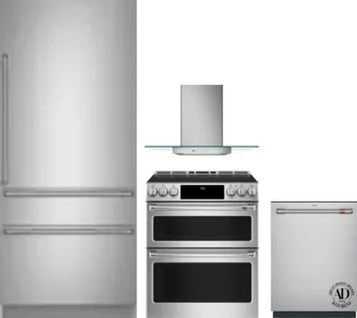 4 Piece Package Includes Refrigerator, Range, Hood And Dishwasher