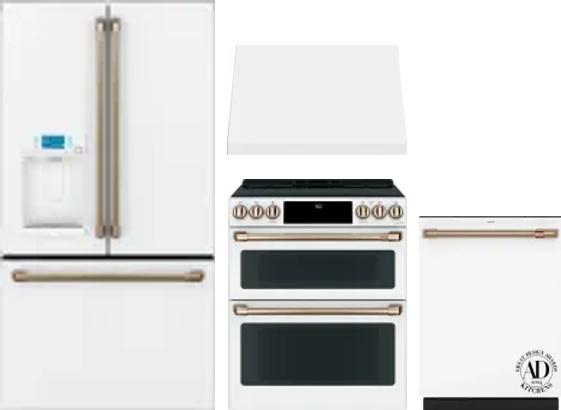 4 Piece Package Includes Refrigerator, Range, Hood And Dishwasher