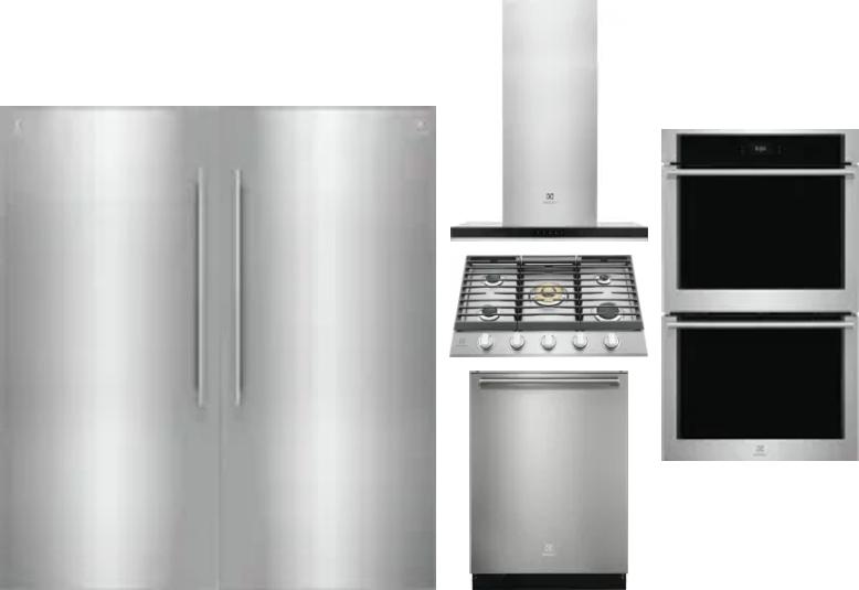 6 Piece Package Includes Refrigerator, Freezer, Cooktop, Wall Oven, Hood And Dishwasher