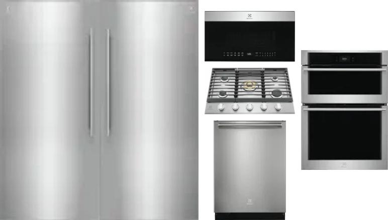 6 Piece Package Includes Refrigerator, Freezer, Cooktop, Wall Oven, Microwave And Dishwasher