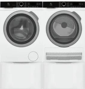 Side by Side Washer & Dryer Set on Pedestals