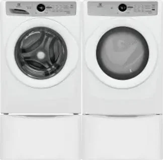 Side by Side Washer & Dryer Set on Pedestals