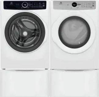 Side by Side Washer & Dryer Set on Pedestals