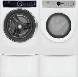 Side by Side Washer & Dryer Set on Pedestals