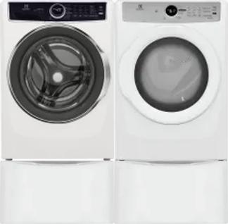 Side by Side Washer & Dryer Set on Pedestals