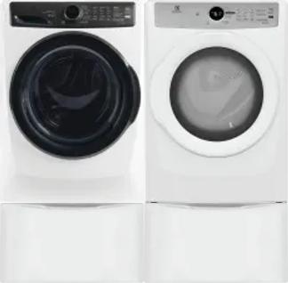 Side by Side Washer & Dryer Set on Pedestals