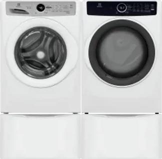 Side by Side Washer & Dryer Set on Pedestals