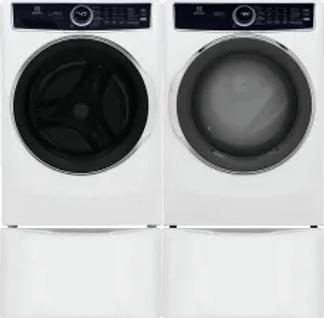 Side by Side Washer & Dryer Set on Pedestals