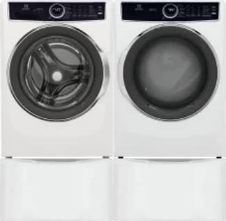 Side by Side Washer & Dryer Set on Pedestals