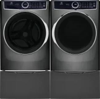Side by Side Washer & Dryer Set on Pedestals