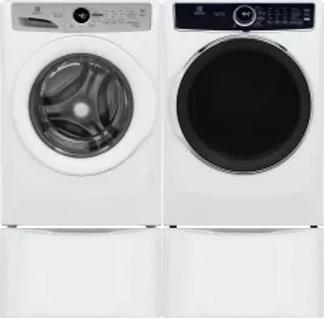 Side by Side Washer & Dryer Set on Pedestals
