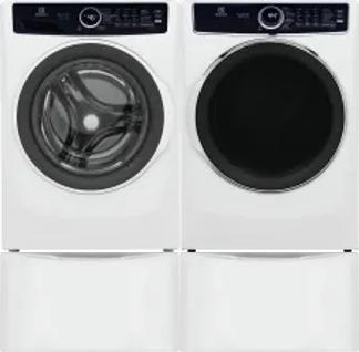 Side by Side Washer & Dryer Set on Pedestals