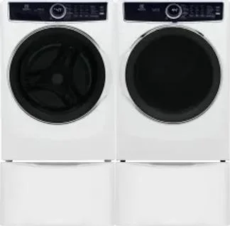 Side by Side Washer & Dryer Set on Pedestals