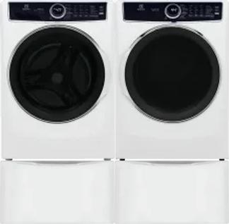 Side by Side Washer & Dryer Set on Pedestals