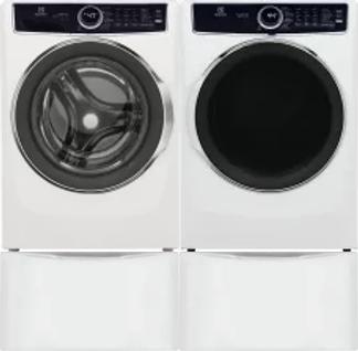 Side by Side Washer & Dryer Set on Pedestals