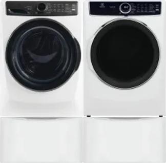 Side by Side Washer & Dryer Set on Pedestals