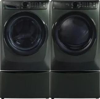Side by Side Washer & Dryer Set on Pedestals