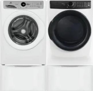 Side by Side Washer & Dryer Set on Pedestals