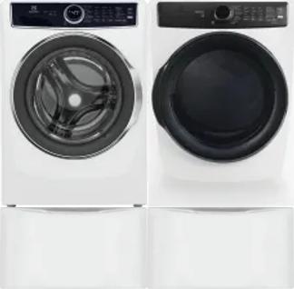 Side by Side Washer & Dryer Set on Pedestals
