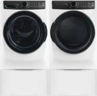 Side by Side Washer & Dryer Set on Pedestals