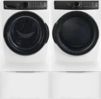 Side by Side Washer & Dryer Set on Pedestals