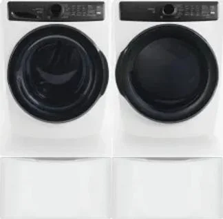 Side by Side Washer & Dryer Set on Pedestals