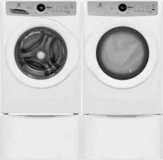Side by Side Washer & Dryer Set on Pedestals