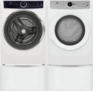Side by Side Washer & Dryer Set on Pedestals