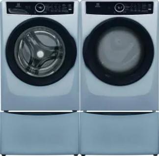 Side by Side Washer & Dryer Set on Pedestals