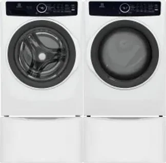 Side by Side Washer & Dryer Set on Pedestals