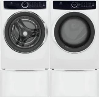 Side by Side Washer & Dryer Set on Pedestals