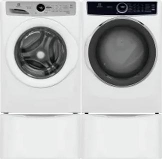 Side by Side Washer & Dryer Set on Pedestals
