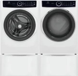 Side by Side Washer & Dryer Set on Pedestals