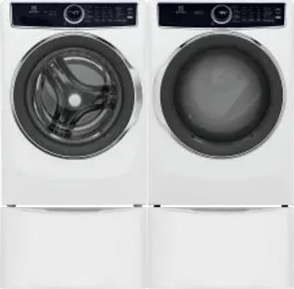 Side by Side Washer & Dryer Set on Pedestals