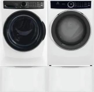 Side by Side Washer & Dryer Set on Pedestals