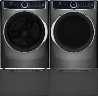 Side by Side Washer & Dryer Set on Pedestals
