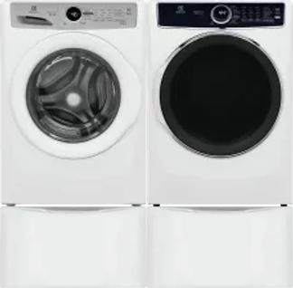 Side by Side Washer & Dryer Set on Pedestals