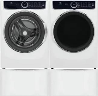 Side by Side Washer & Dryer Set on Pedestals