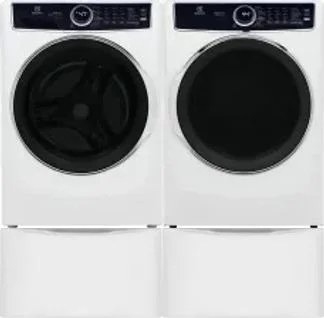 Side by Side Washer & Dryer Set on Pedestals